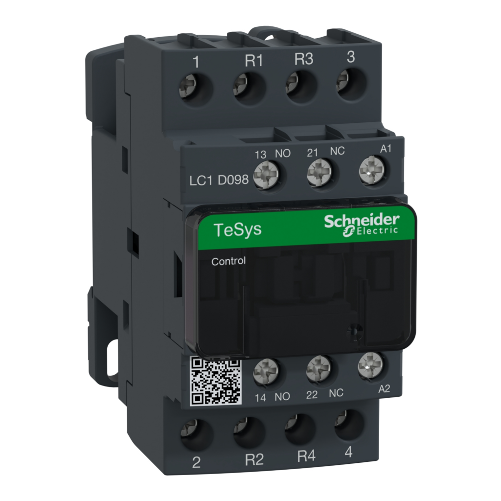 LC1D258F7 Schneider Electric Distributor KSA Contactor, TeSys Deca, 4P(2NO+2NC), AC-1, <lt/>= 440V, 40A, 110V AC 50/60Hz coil, screw terminal