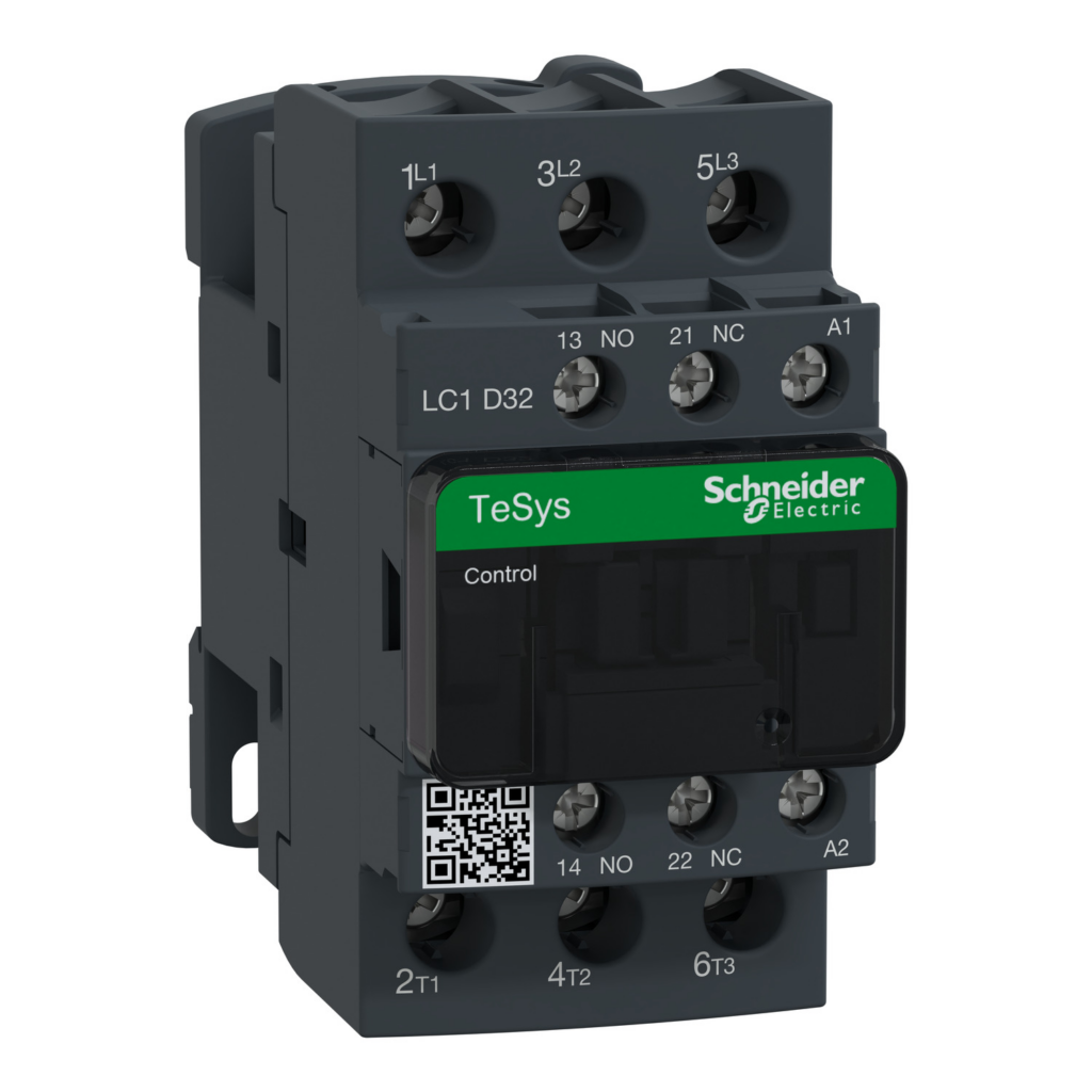 LC1D32B7 Schneider Electric Distributor KSA Contactor, TeSys Deca, 3P(3 NO), AC-3/AC-3e, 0 to 440V, 32A, 24VAC 50/60Hz coil