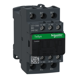 LC1D32BD Schneider Electric Distributor KSA Contactor, TeSys Deca, 3P(3 NO), AC-3/AC-3e, 0 to 440V, 32A, 24VDC coil