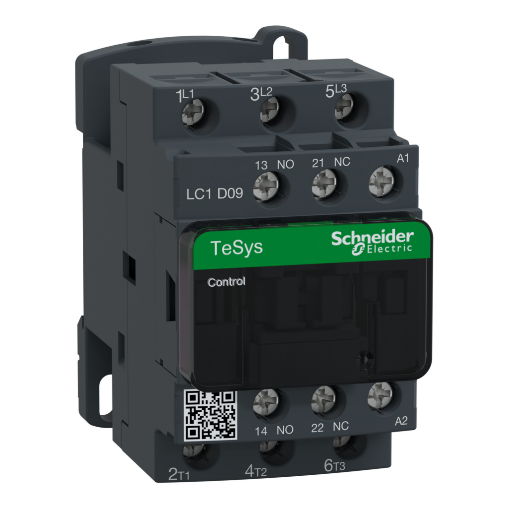 LC1D09F7 Schneider Electric Distributor KSA Contactor, TeSys Deca, 3P(3 NO), AC-3/AC-3e, 0 to 440V, 9A, 110VAC 50/60Hz coil