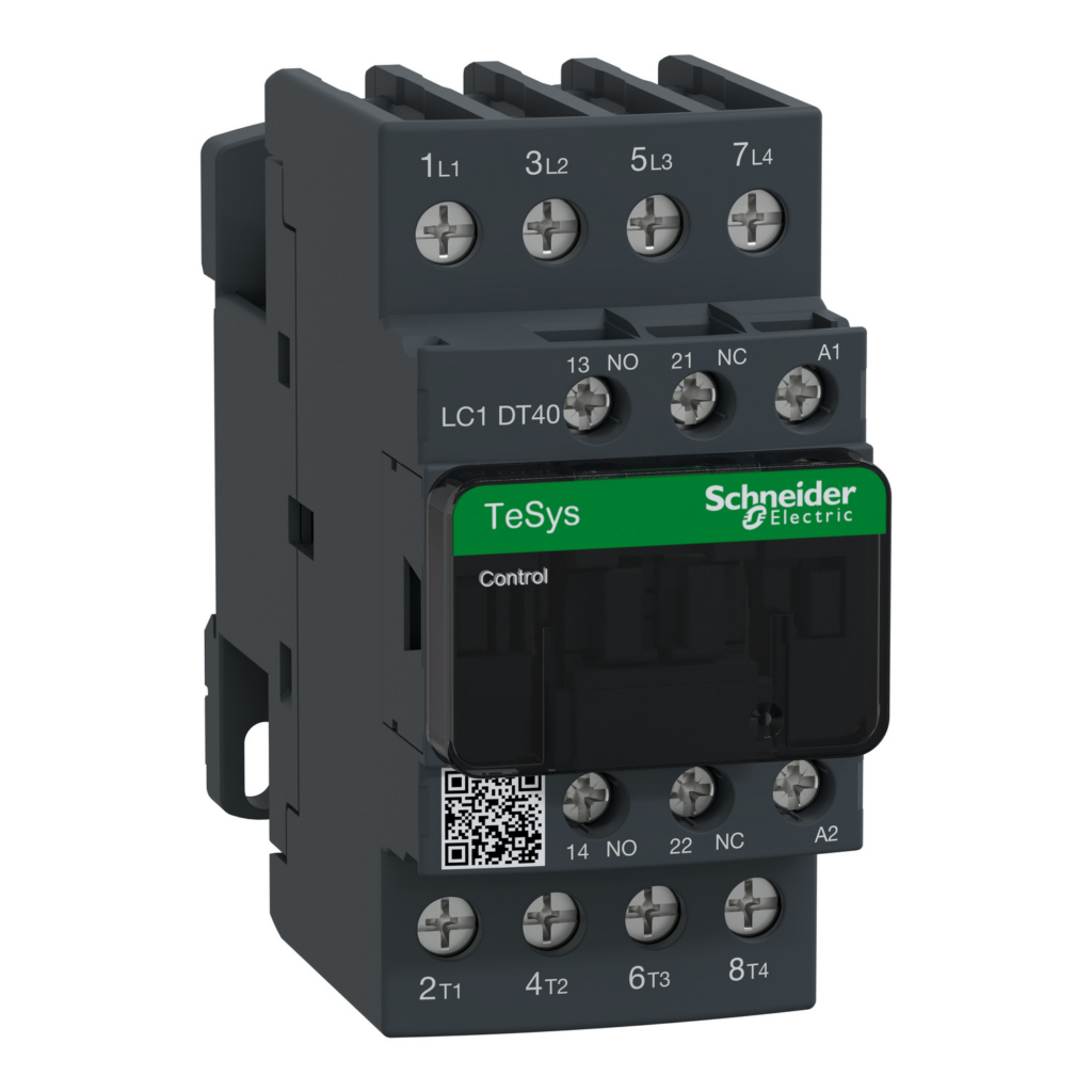 LC1DT40M7 Schneider Electric Distributor KSA Contactor, TeSys Deca, 4P(4 NO), AC-1, <lt/>= 440V, 40A, 220V AC 50/60Hz coil, screw terminal