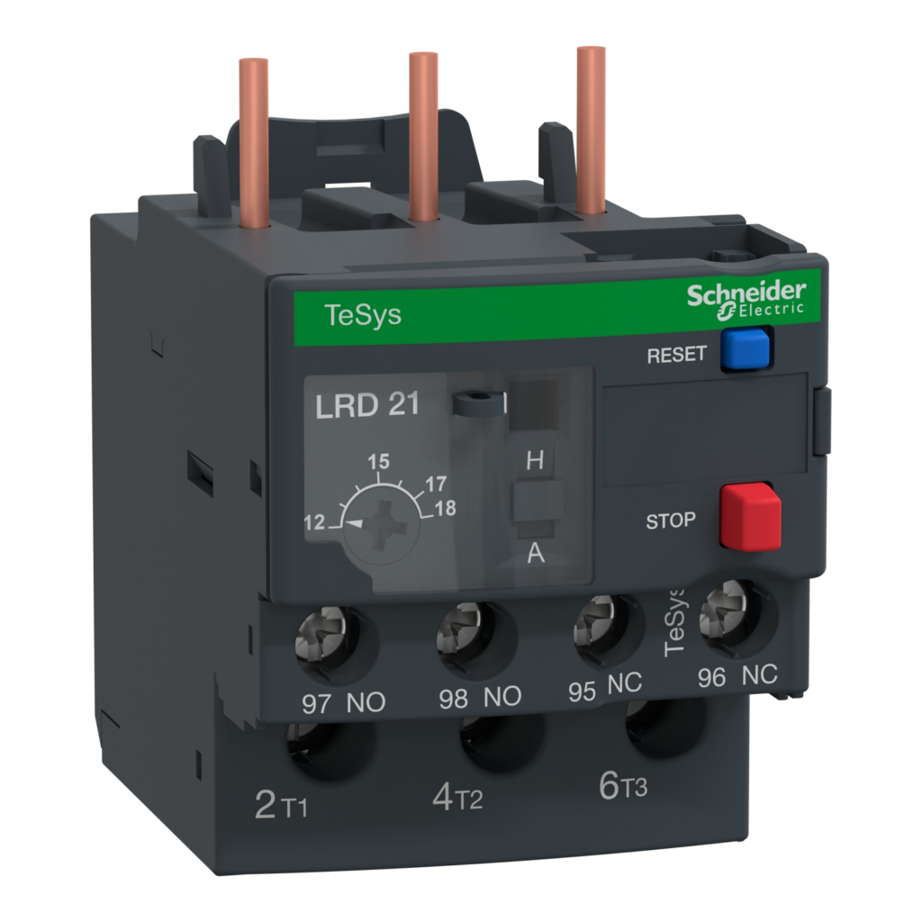 LRD21 Schneider Electric Distributor KSA TeSys Deca - TeSys LRD Thermal overload relay,TeSys Deca,12-18A,1NO+1NC,class 10A,screw clamp