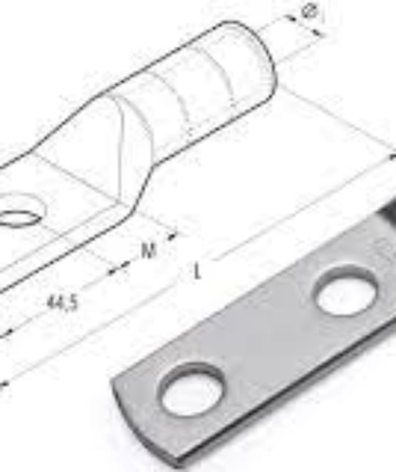 57 2, Hole Lv & Mv Tinned Copper Cable Lugs