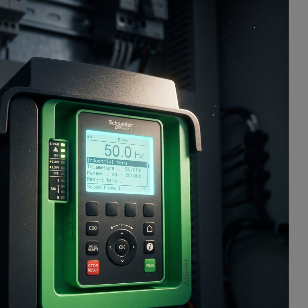 Altivar Process ATV630 drive running in a control panel